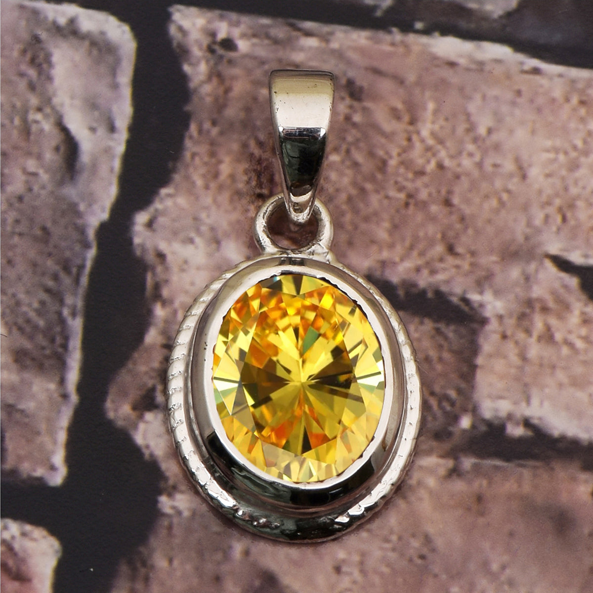 Oval Bezel Set Multi Choice Gemstone Pendant