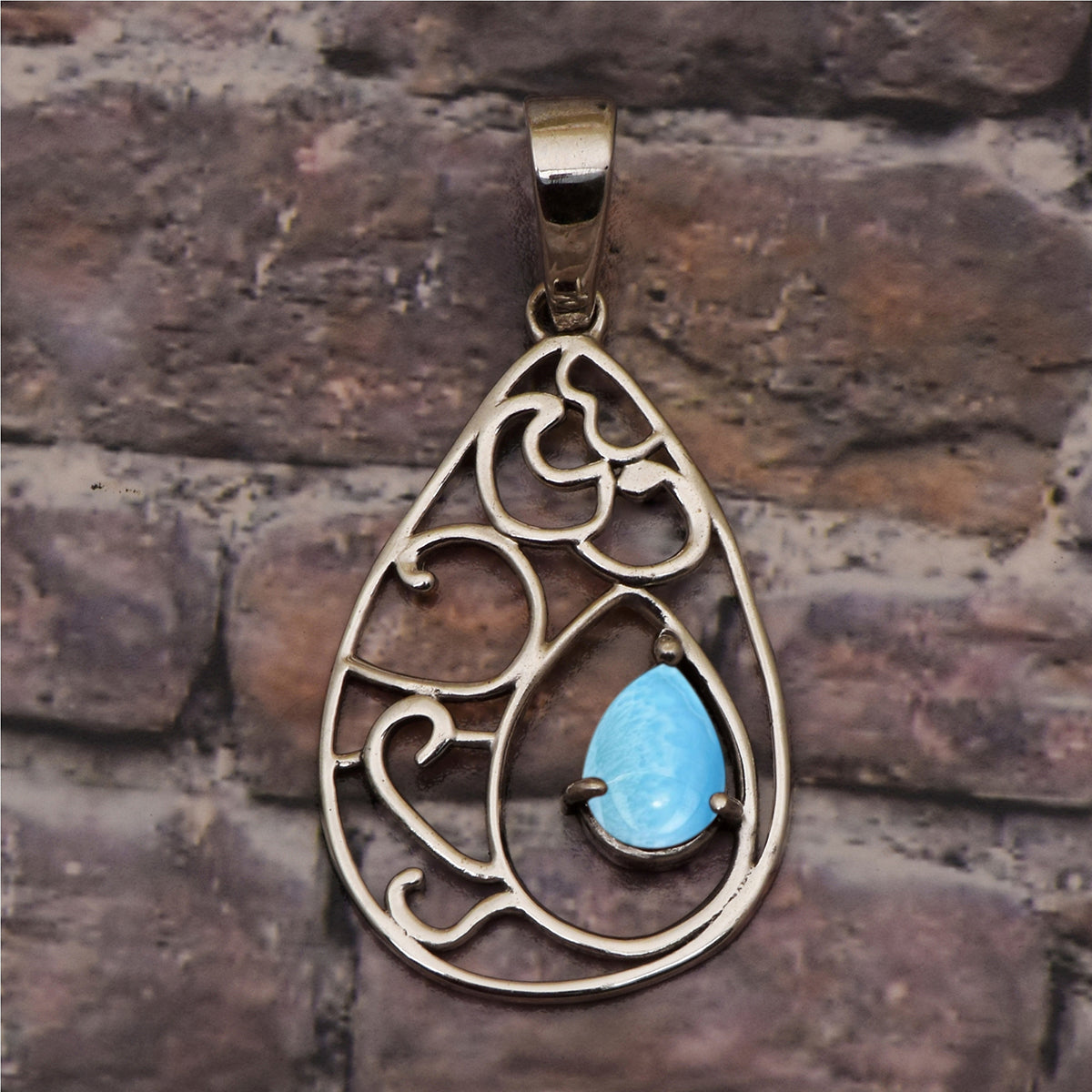 Pear Drop Vintage Multi Choice Gemstone Pendant