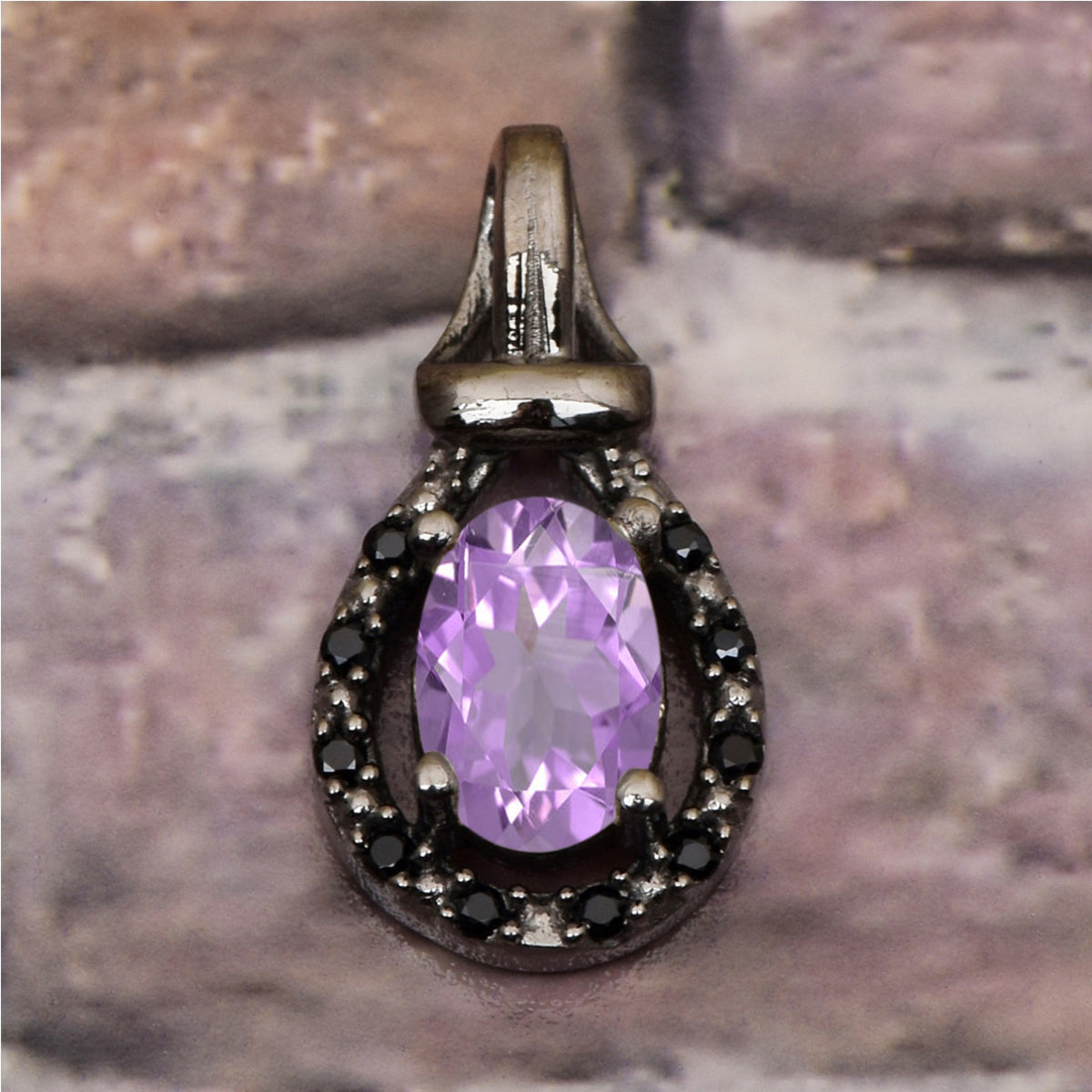 Ciondolo con pietre preziose multi-scelta in stile Art Nouveau