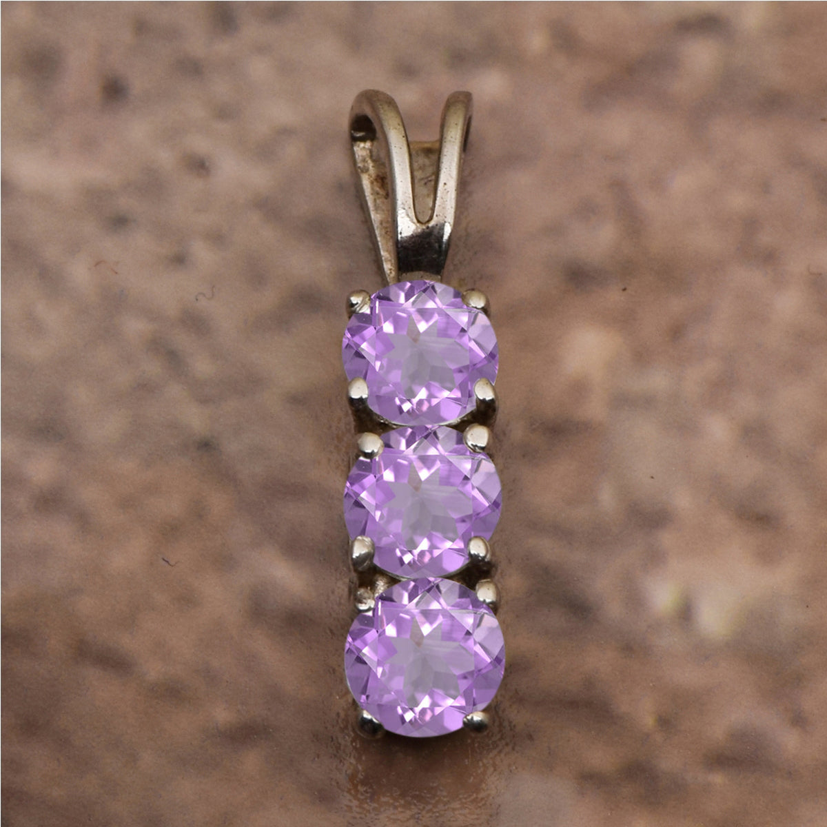 Three Stone Multi Choice Gemstone Pendant