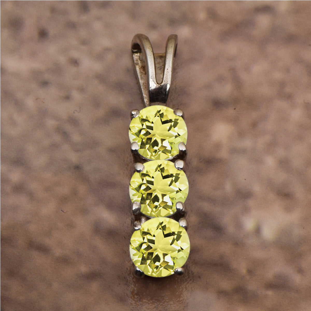 Three Stone Multi Choice Gemstone Pendant