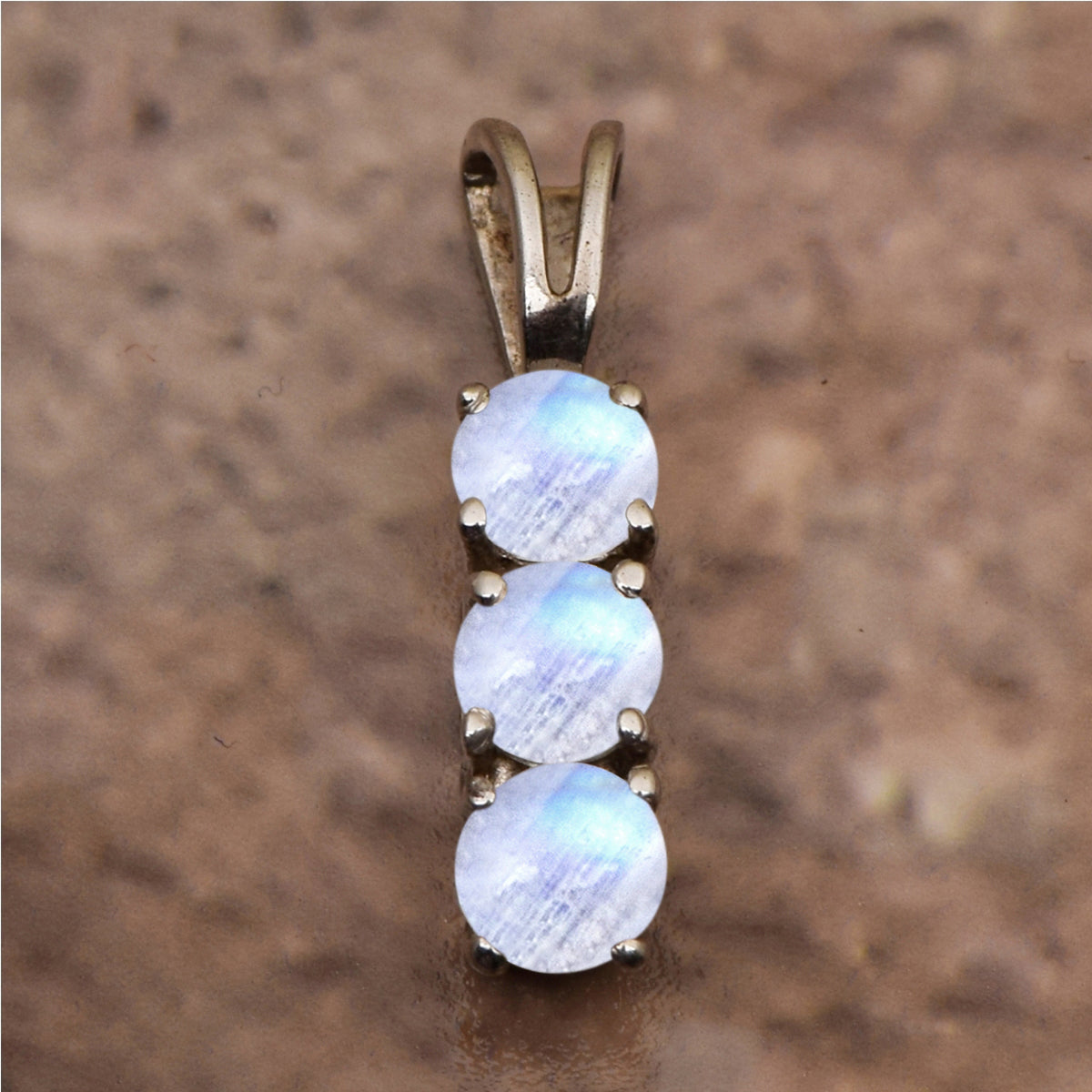 Three Stone Multi Choice Gemstone Pendant