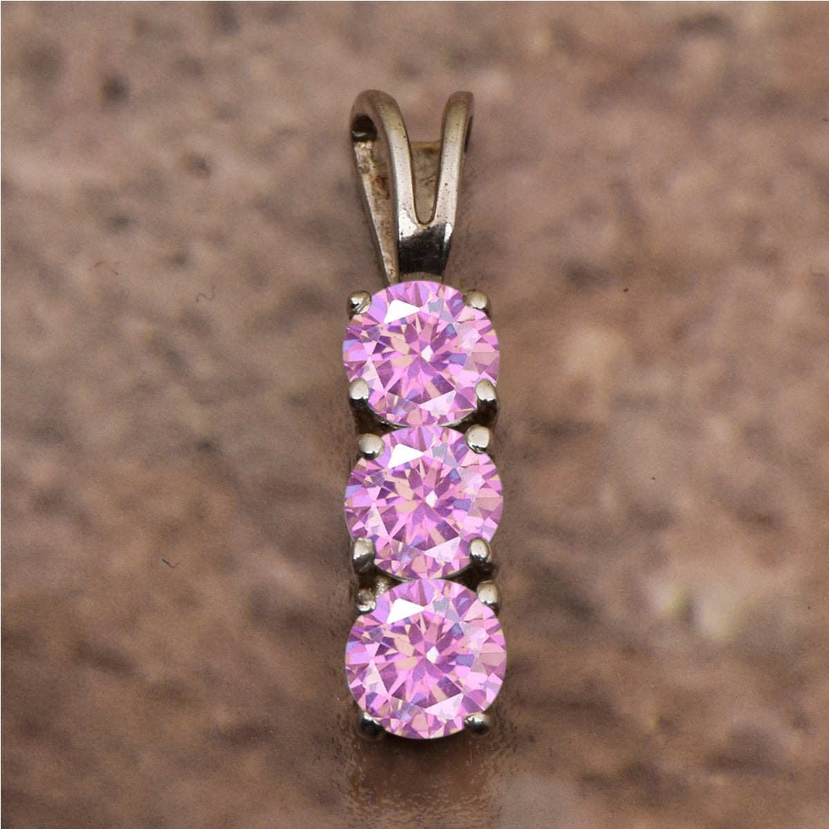 Three Stone Multi Choice Gemstone Pendant