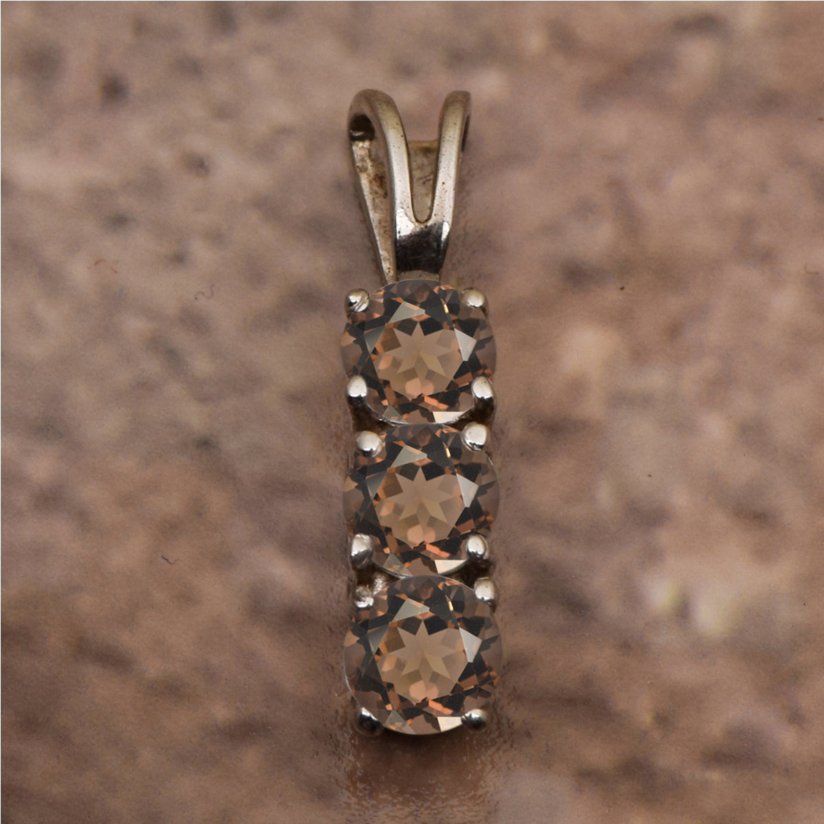 Three Stone Multi Choice Gemstone Pendant