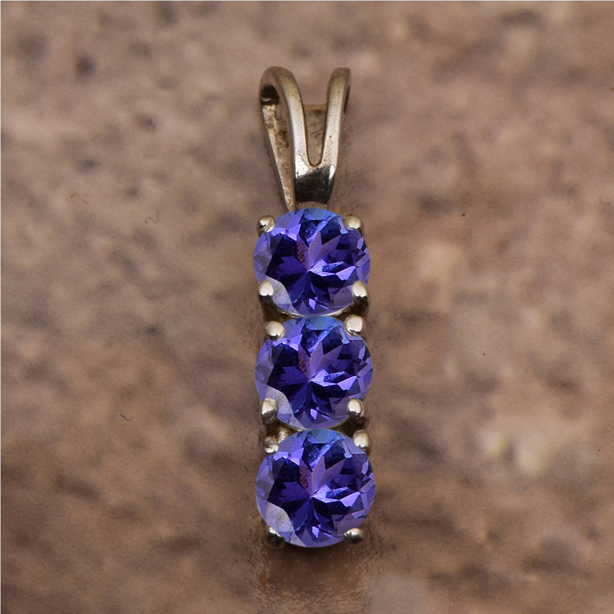 Three Stone Multi Choice Gemstone Pendant