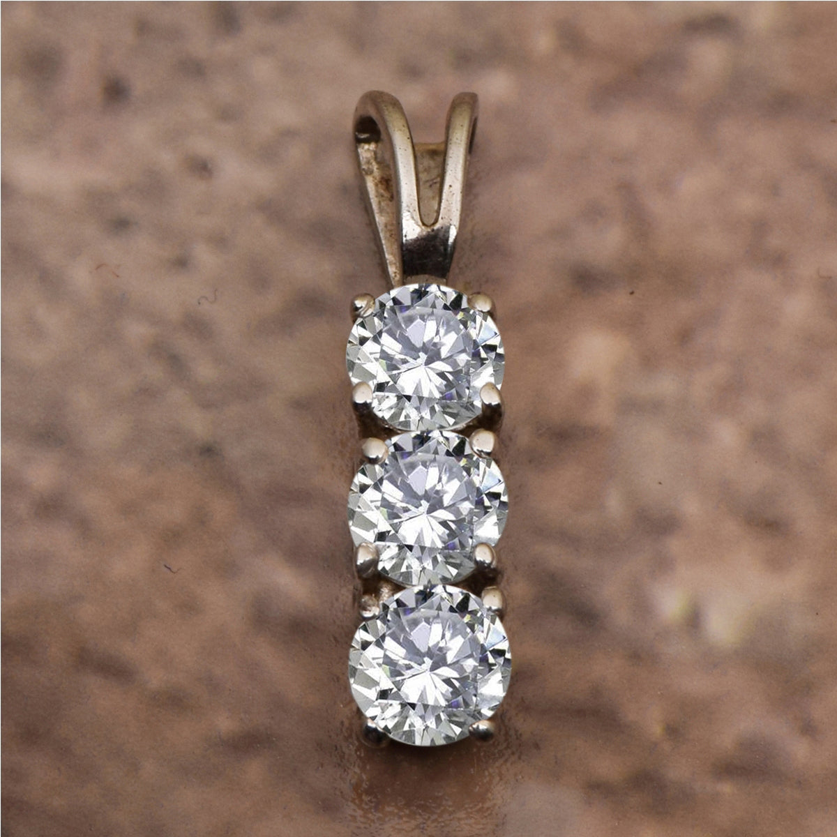Three Stone Multi Choice Gemstone Pendant