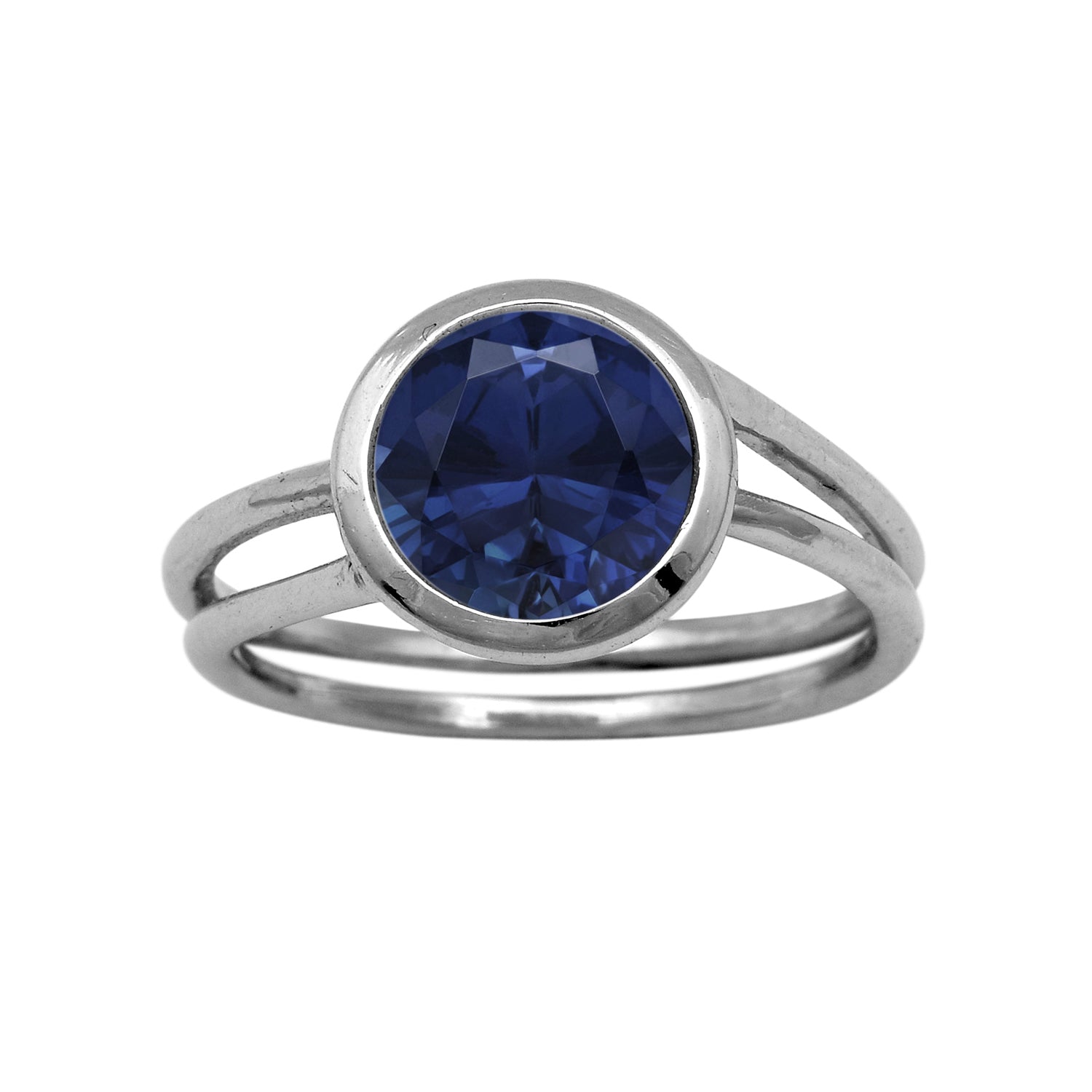 Multi Stone Solitaire Ring - Sterling Silver