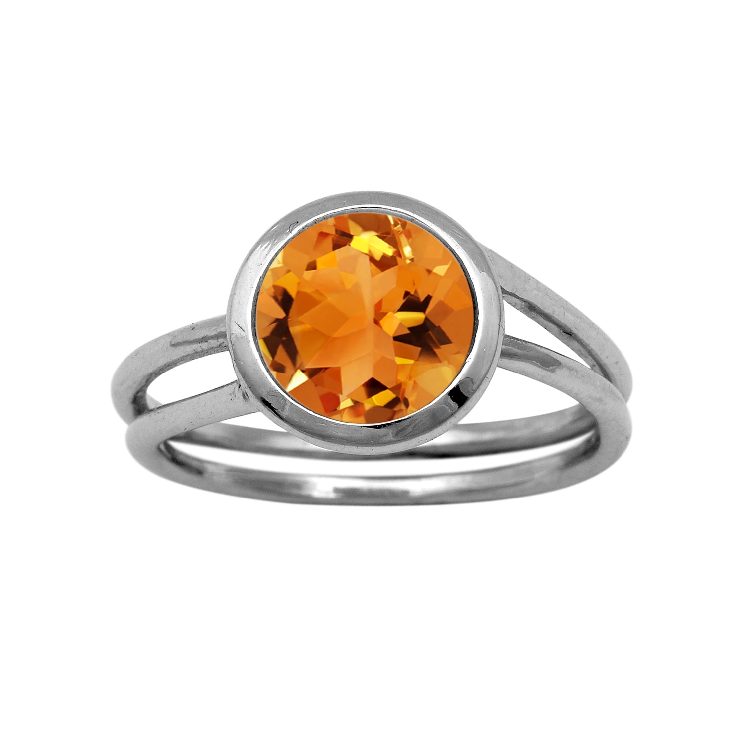 Multi Stone Solitaire Ring - Sterling Silver