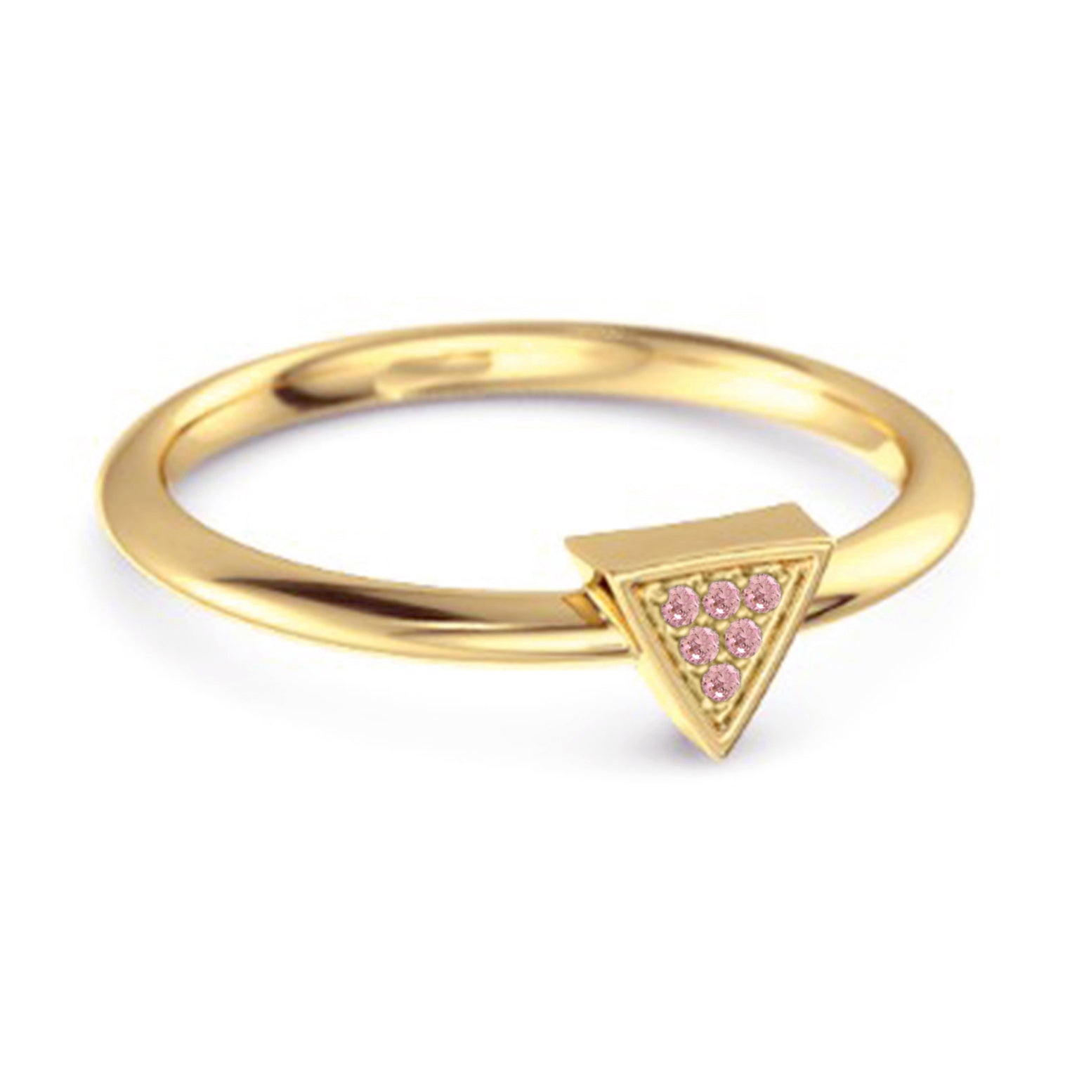 Anello impilabile Love & Pride in argento sterling 925 con zirconi rosa da 0,12 ct