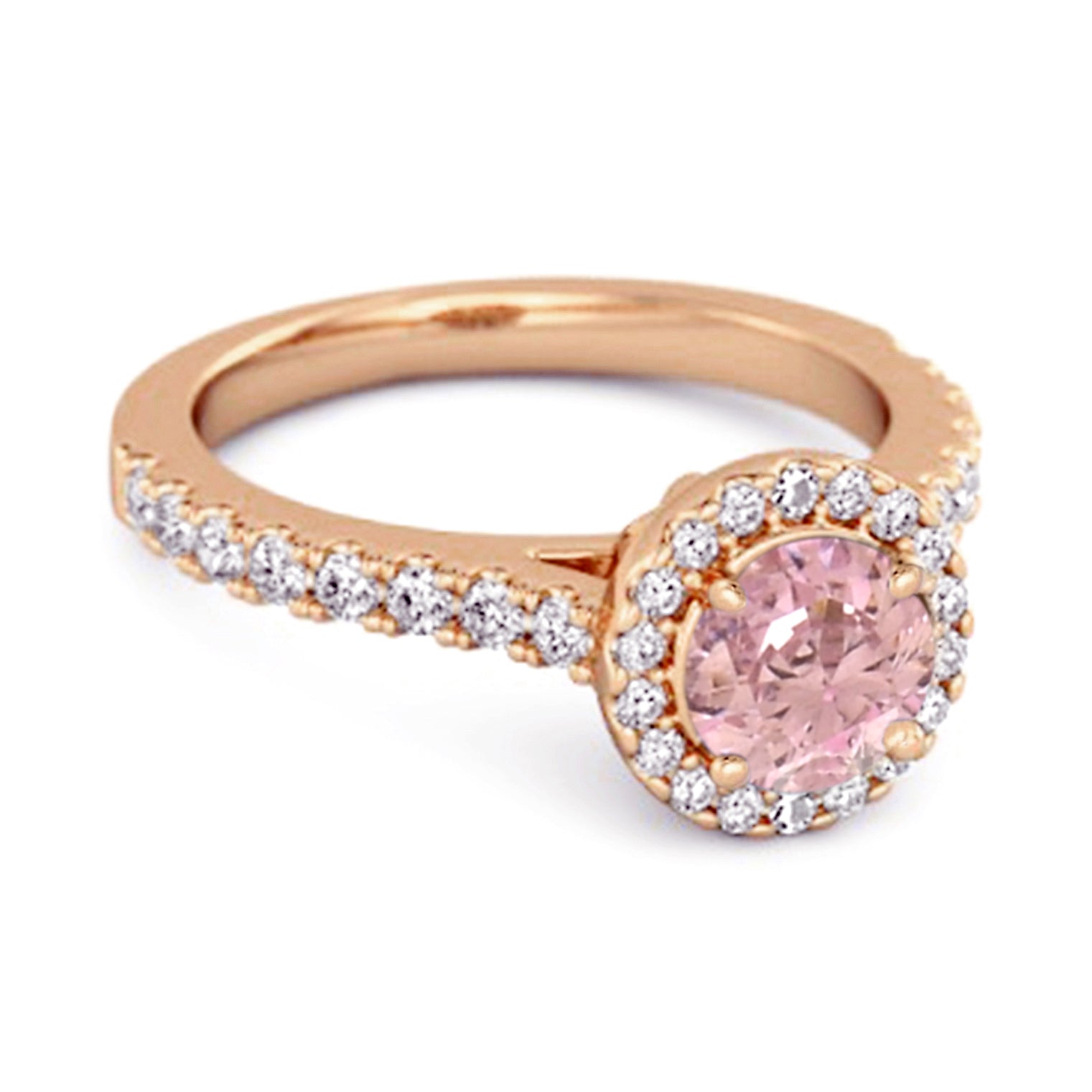 Anello solitario in argento sterling 925 con pietra portafortuna in zirconia rosa