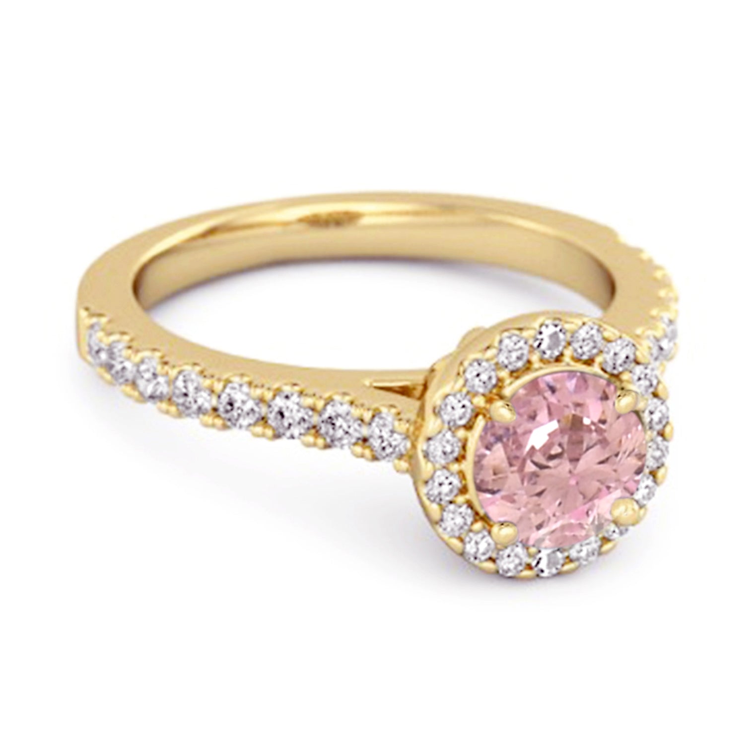 Anello solitario in argento sterling 925 con pietra portafortuna in zirconia rosa