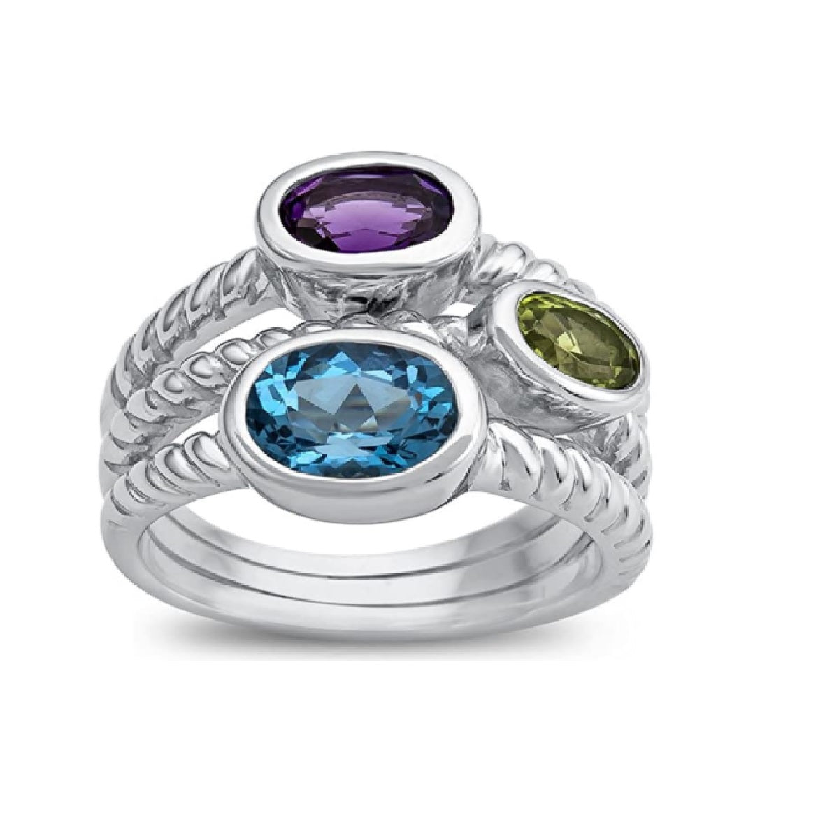 Three Stone Multi Band Ring