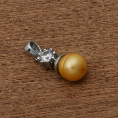 Yellow Pearl Drop Pendant