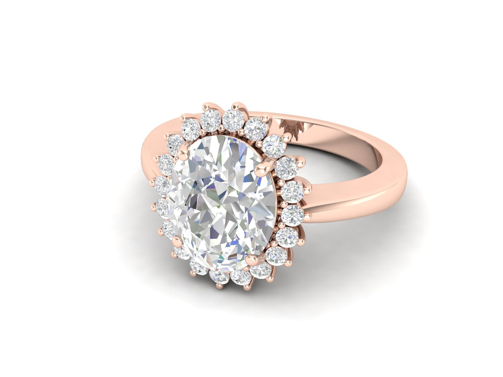 Anello nuziale solitario con zircone bianco da 3,06 carati