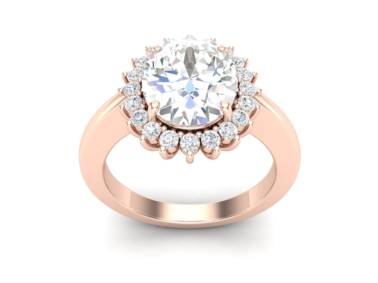 Anello nuziale solitario con zircone bianco da 3,06 carati