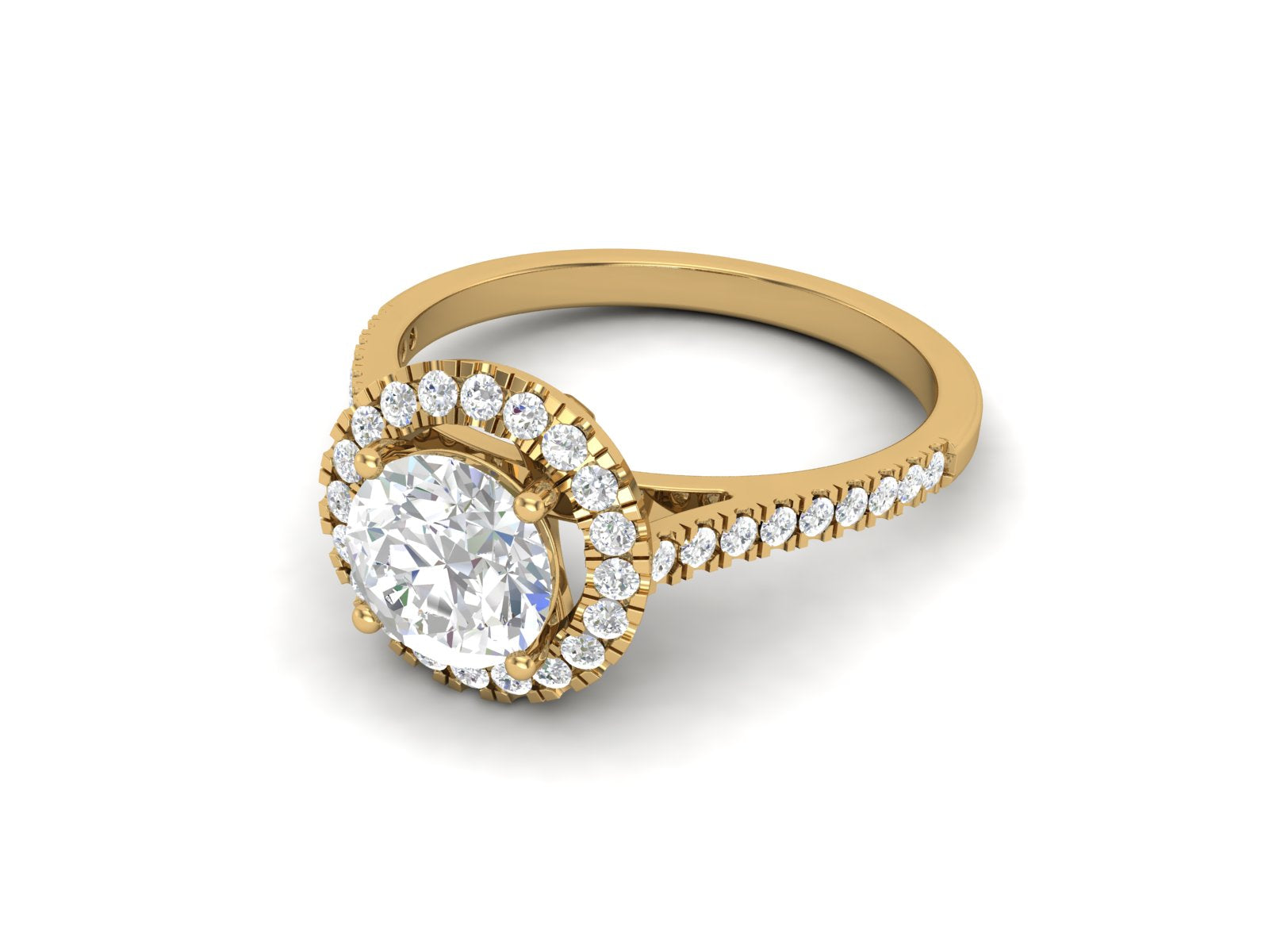 White CZ Double Halo Ring - Sterling Silver