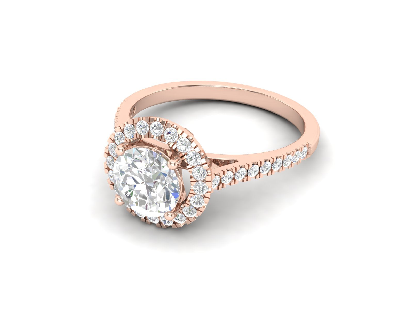 White CZ Double Halo Ring - Sterling Silver