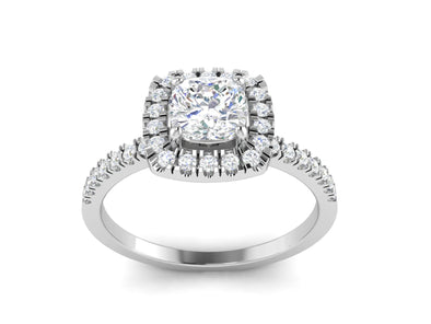 1 CTW White CZ Stackable Solitaire Wedding Ring