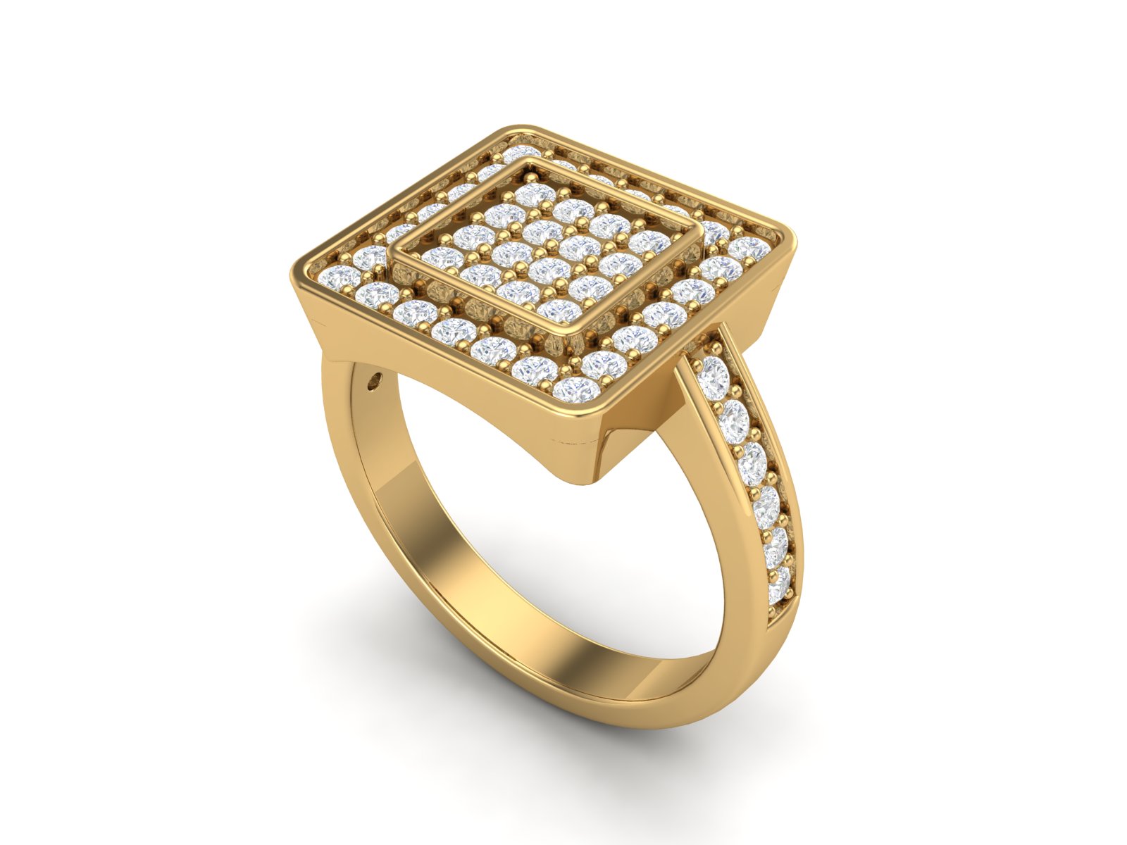 White CZ Cluster Wedding Ring - Sterling Silver