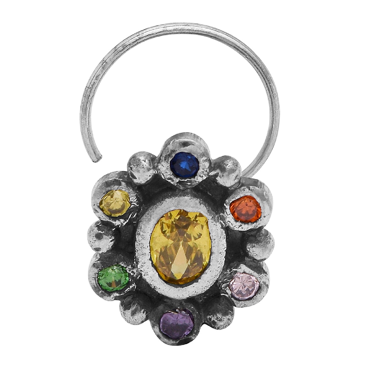 silver nose pin