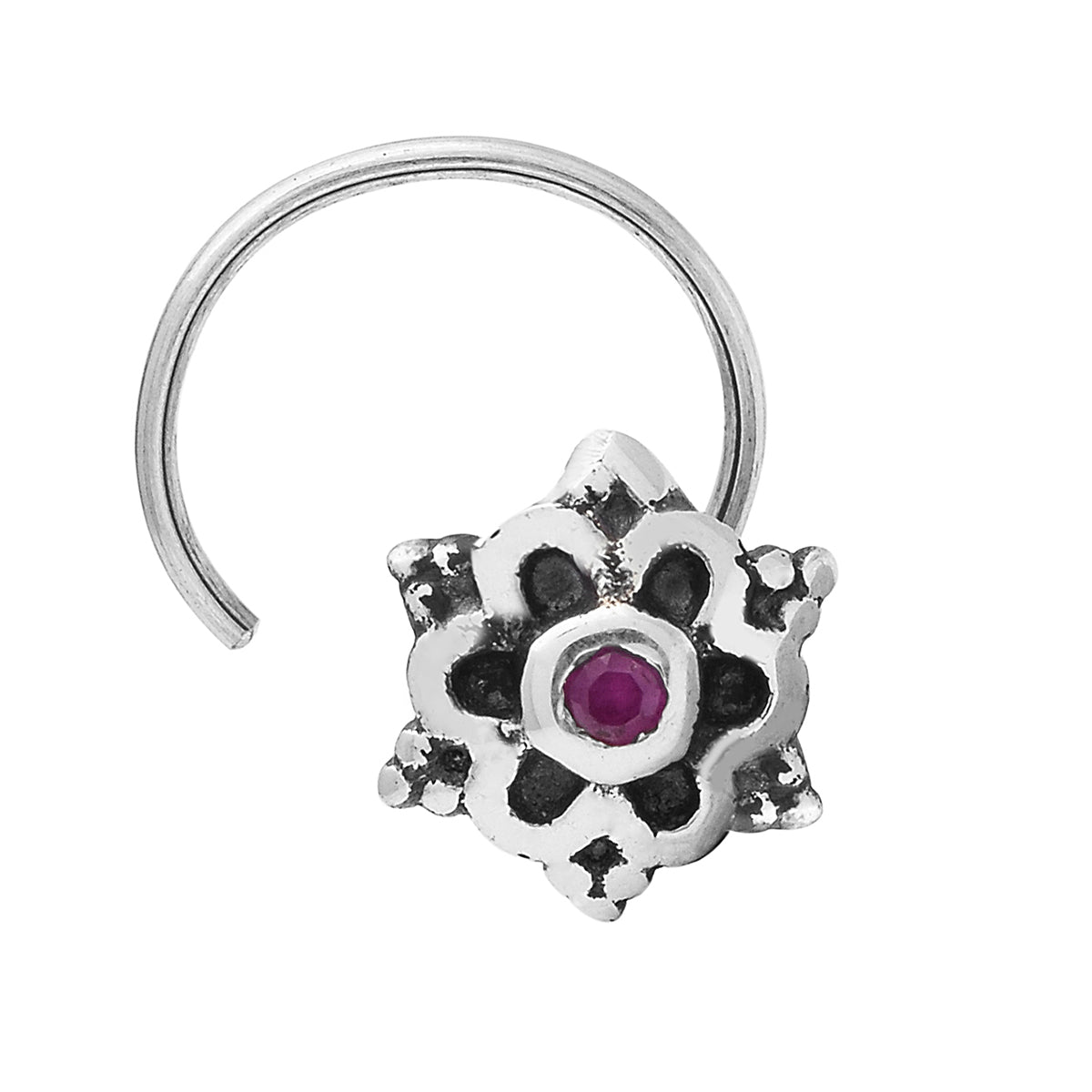silver nose pin