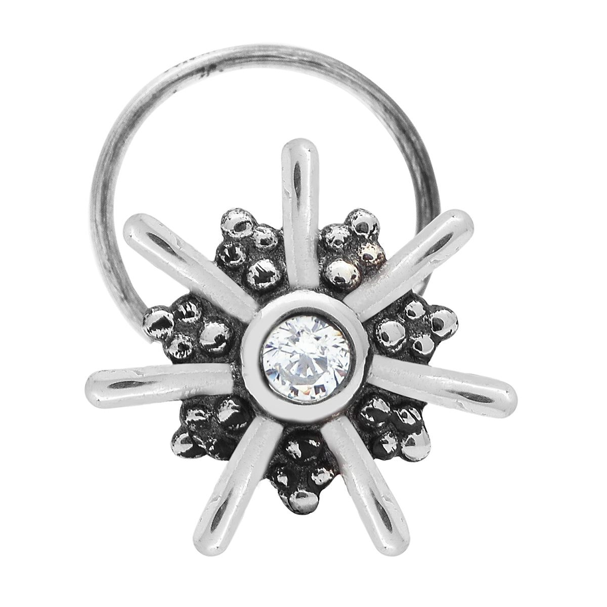 silver nose pin