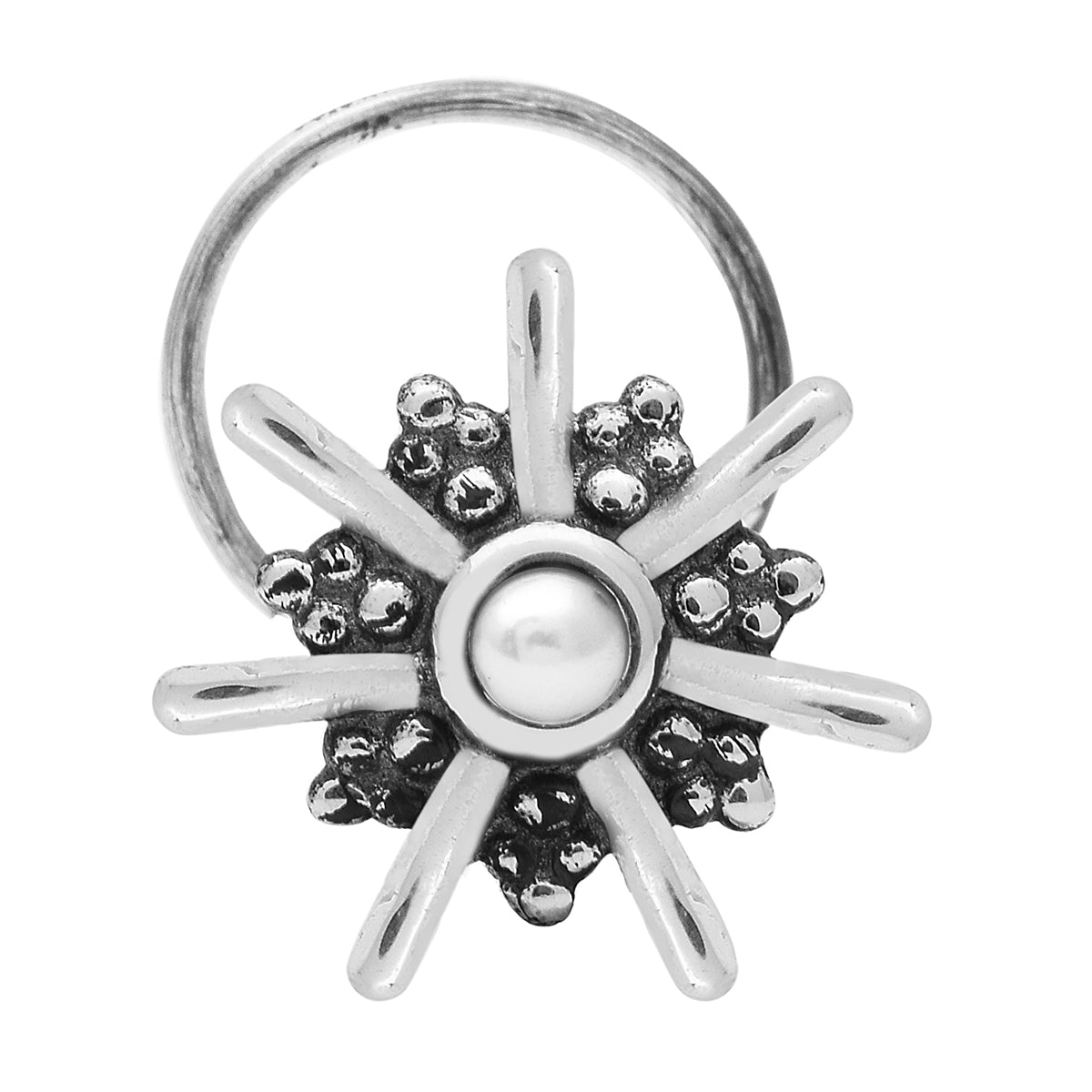 silver nose pin
