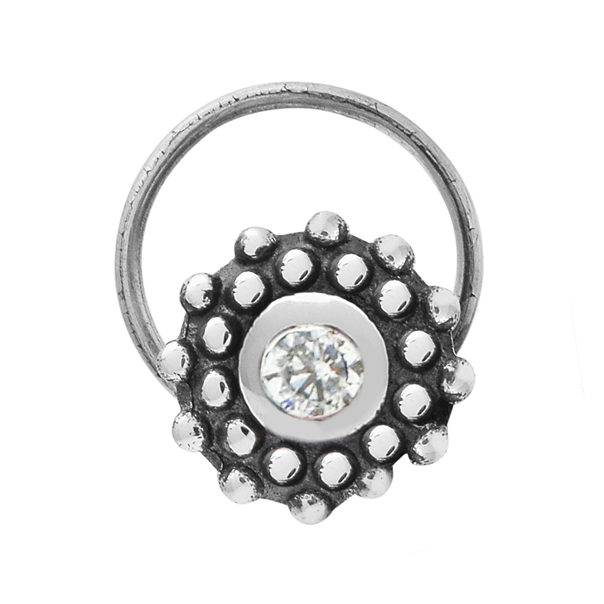 silver nose pin