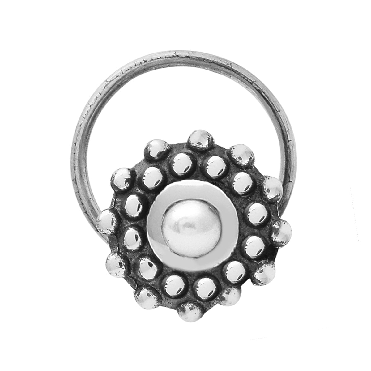 silver nose pin