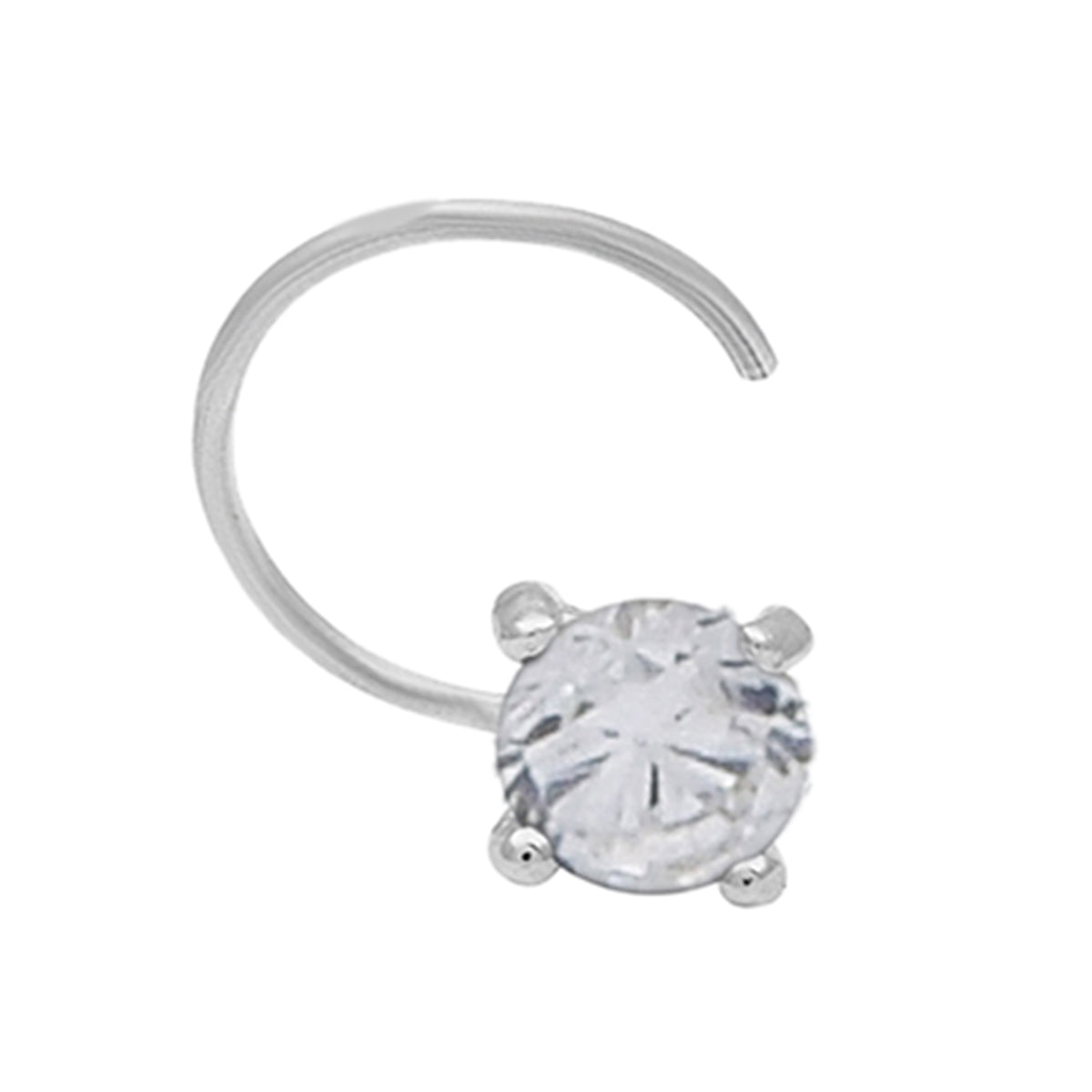 silver nose pin