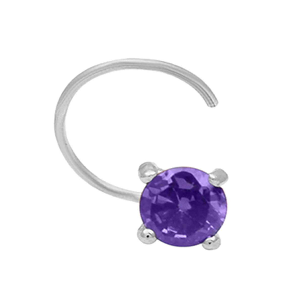 silver nose pin