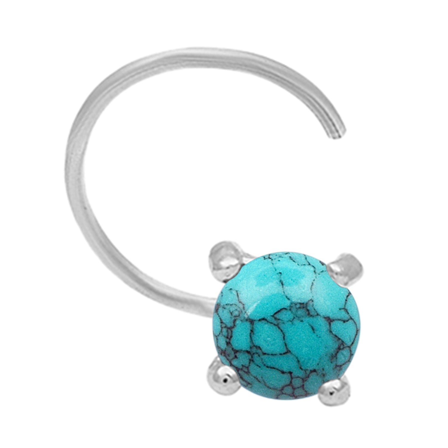 silver nose pin