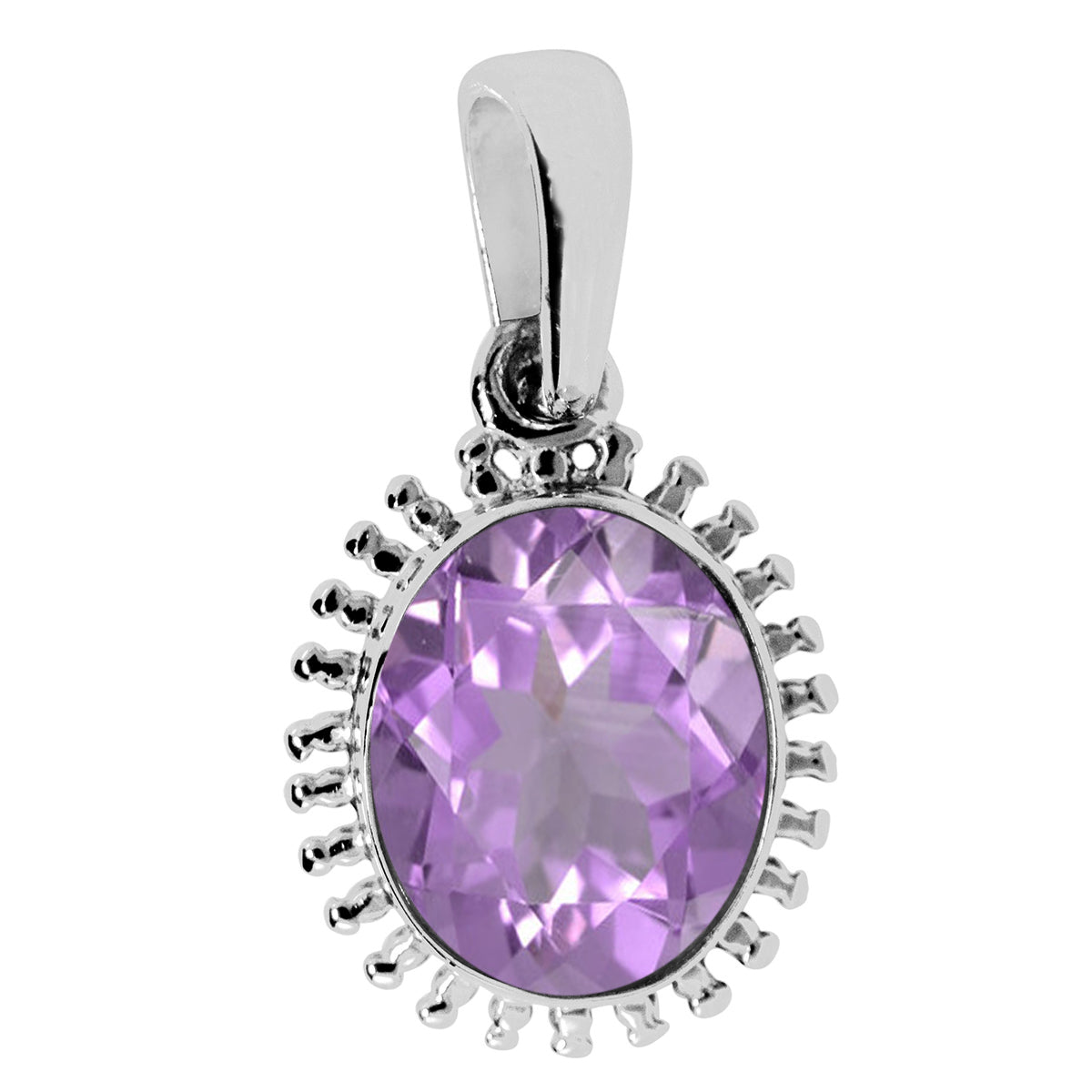 Solitaire Oval Cut Multi Choice Gemstone Pendant