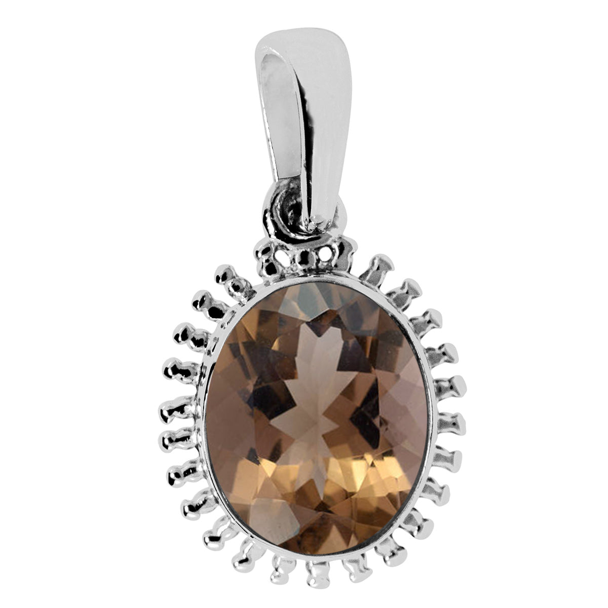 Solitaire Oval Cut Multi Choice Gemstone Pendant