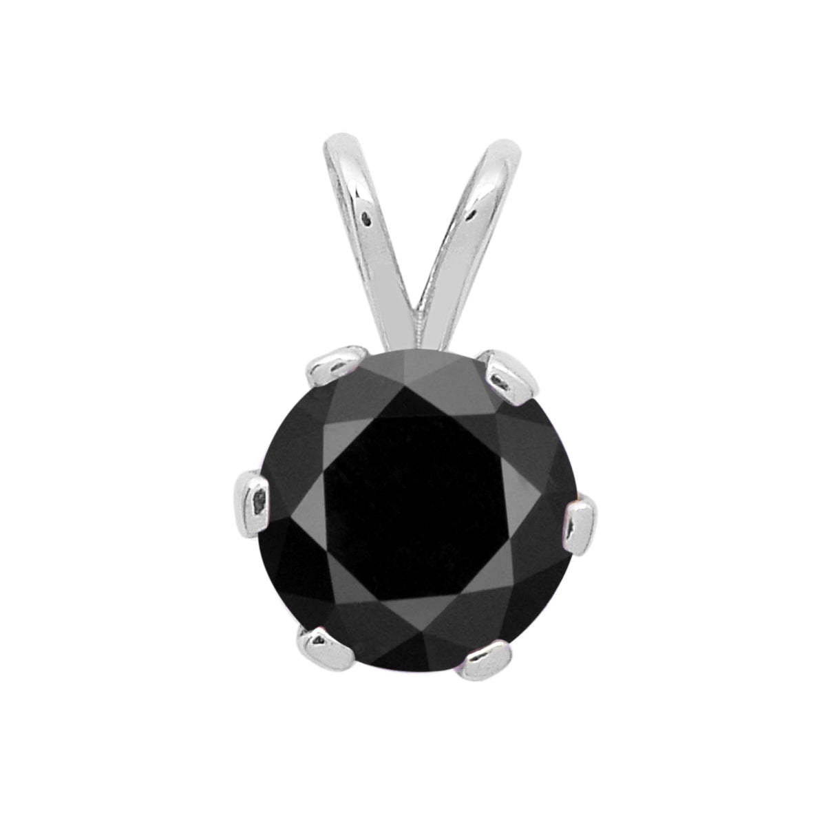 Multi-Stone Round Solitaire Pendant – Sterling Silver