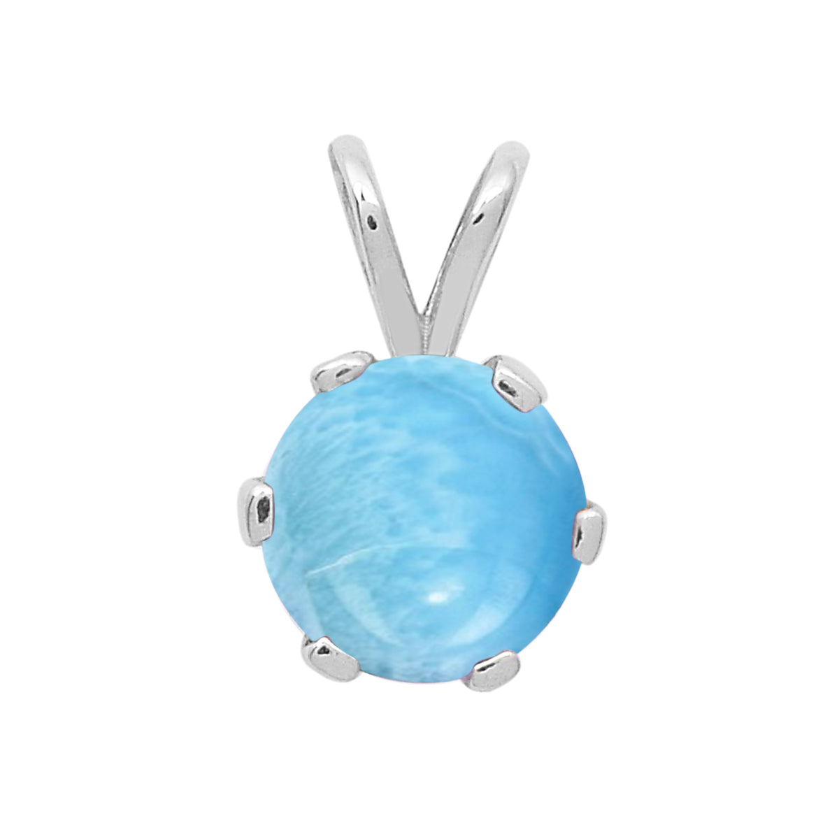 Multi-Stone Round Solitaire Pendant – Sterling Silver