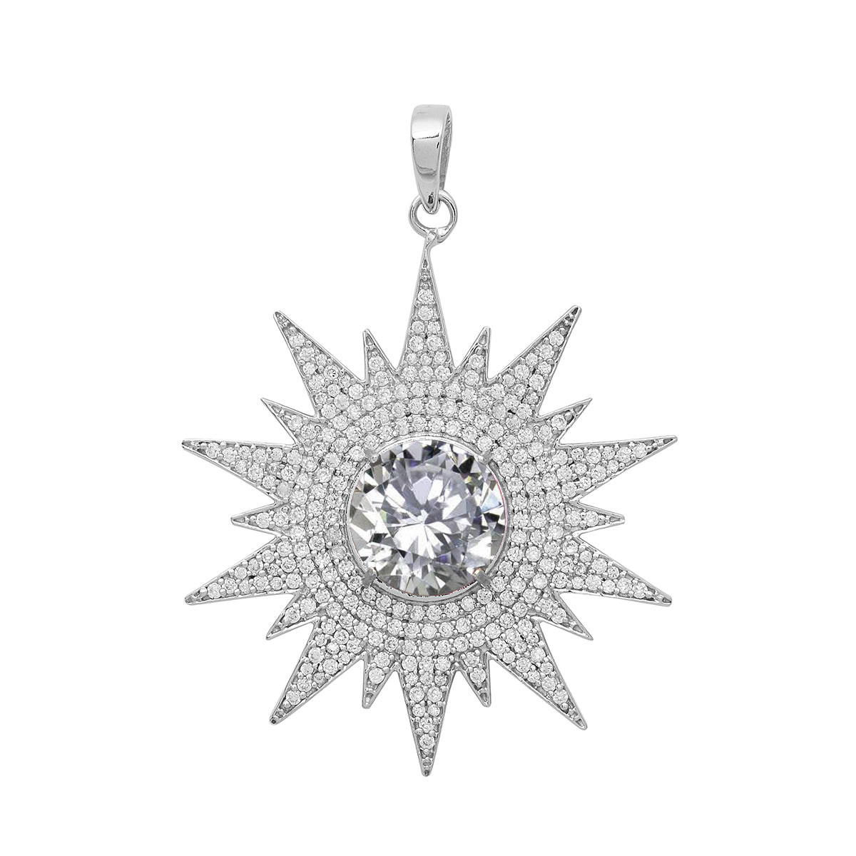 Multi Stone Vintage Filigree Pendant - Sterling Silver