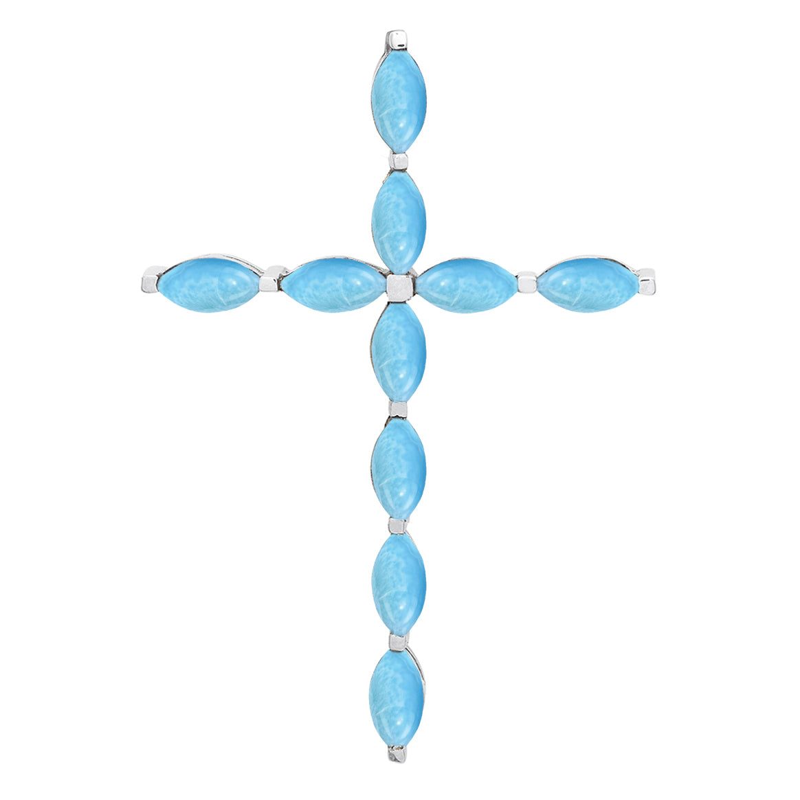Ciondolo con croce cristiana e pietre preziose a scelta multipla
