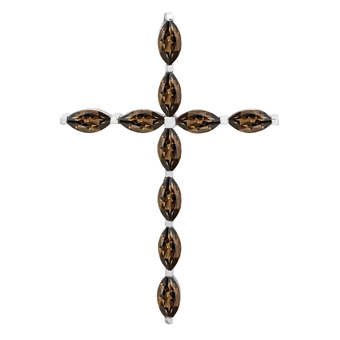 Ciondolo con croce cristiana e pietre preziose a scelta multipla