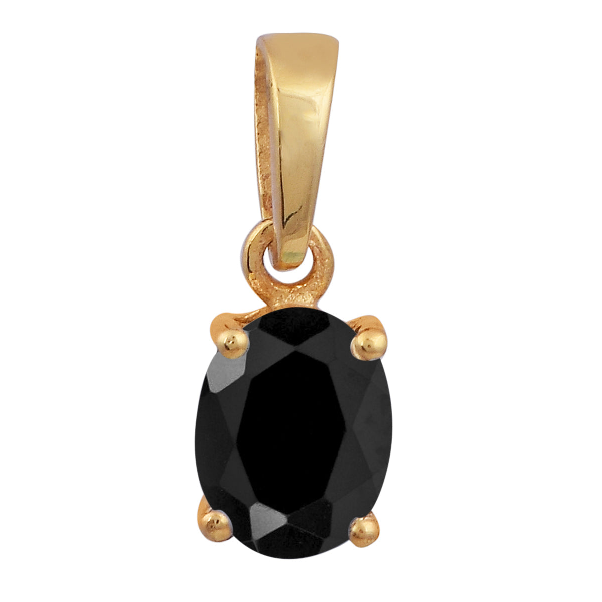 Multi Stone Oval Gemstone Pendant - Sterling Silver Gold Plated