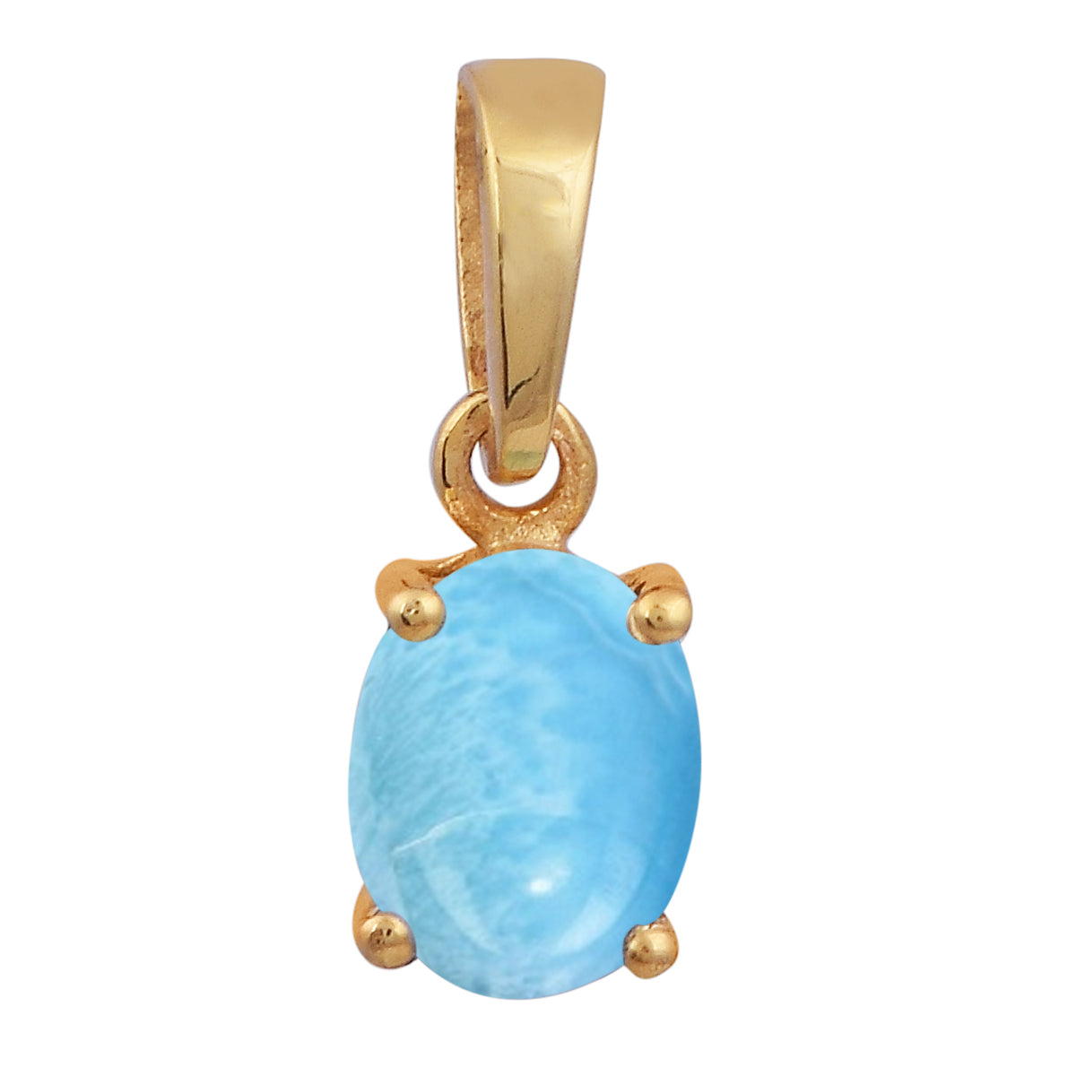 Multi Stone Oval Gemstone Pendant - Sterling Silver Gold Plated