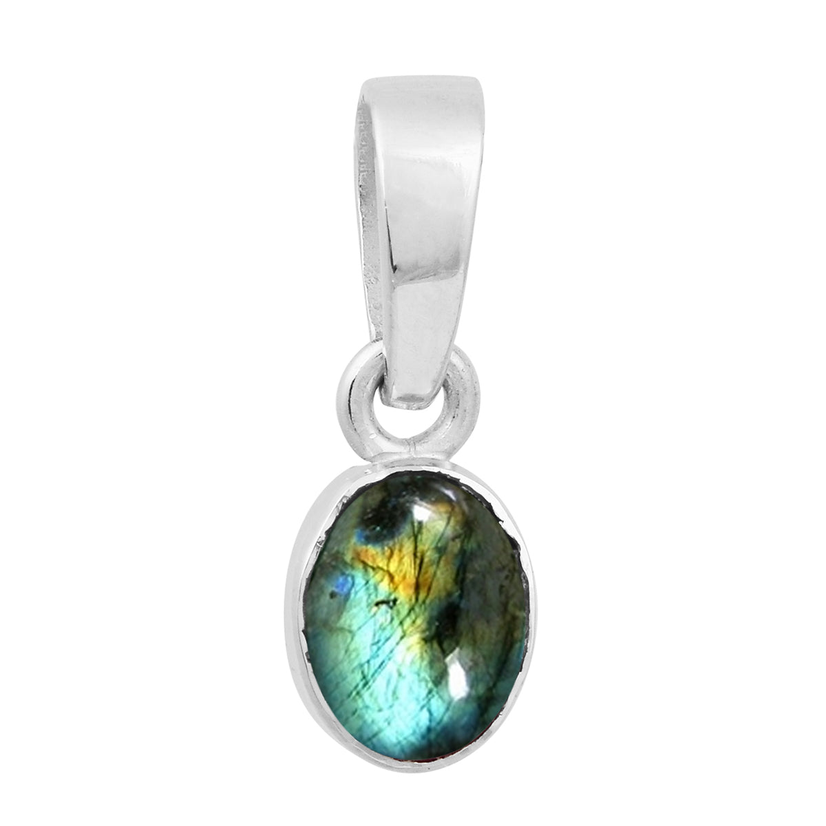 Multi Stone Oval Amethyst Pendant – Sterling Silver
