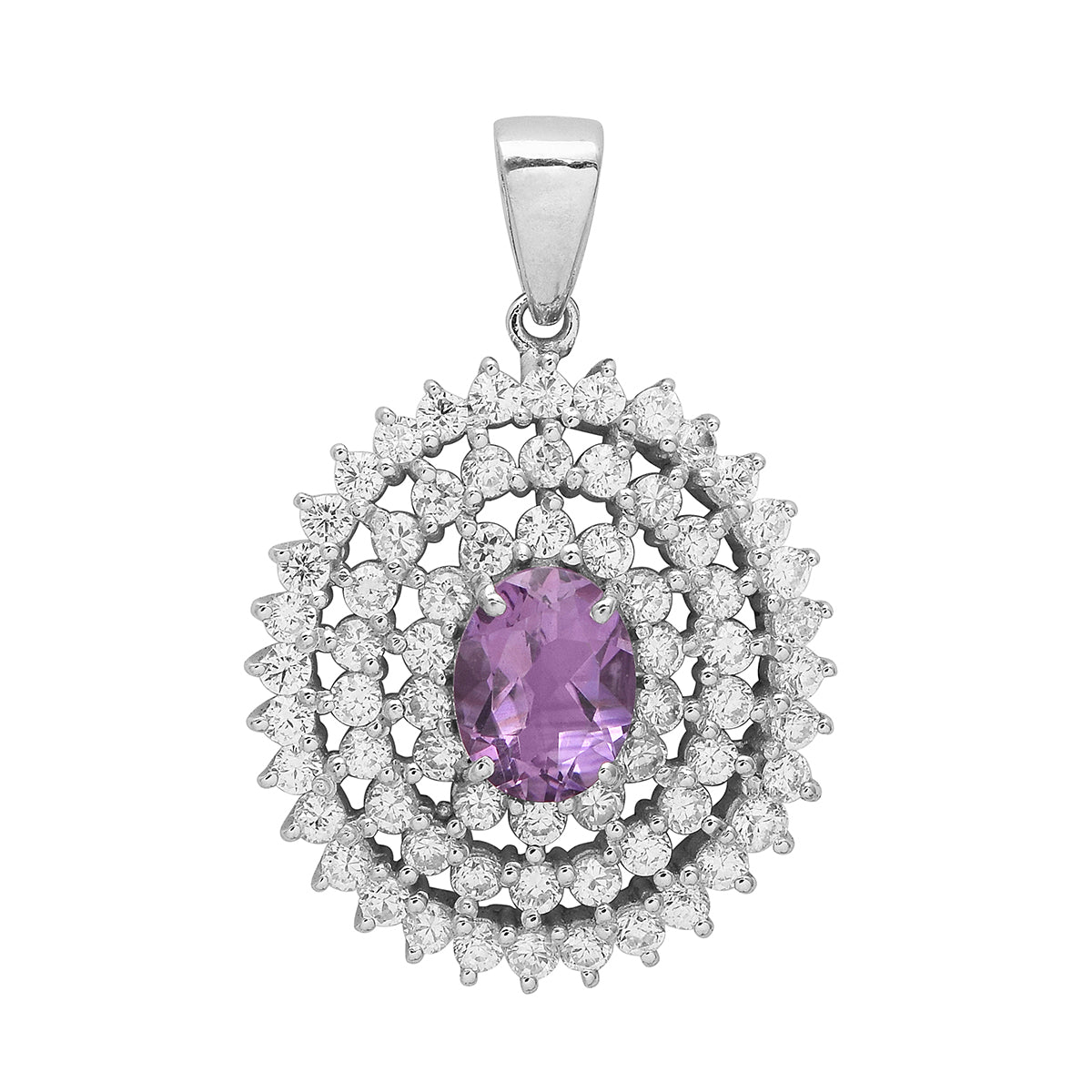 Ciondolo con pietre preziose a scelta multipla in stile cluster