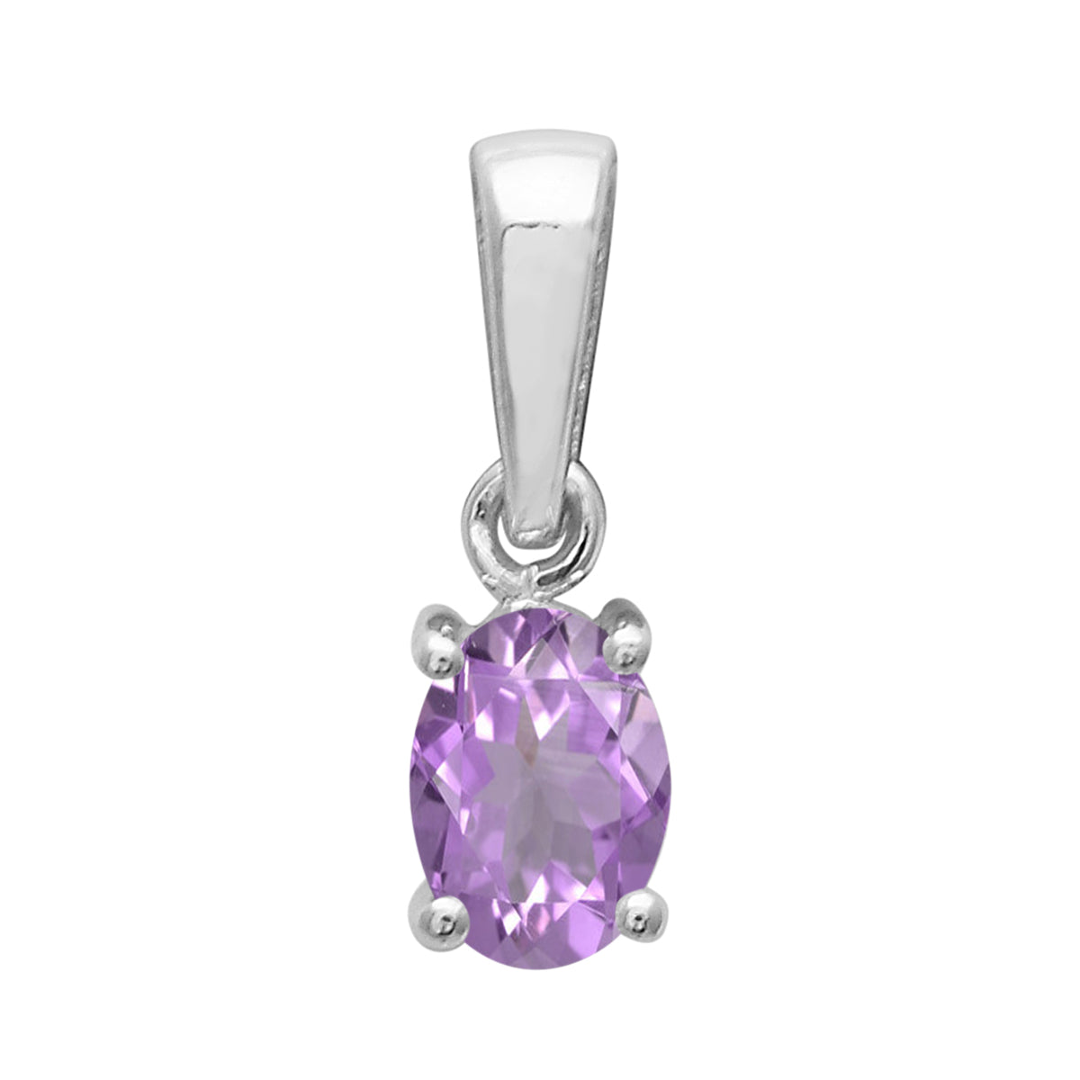 Multi Stone Oval Cut Pendant - Sterling Silver