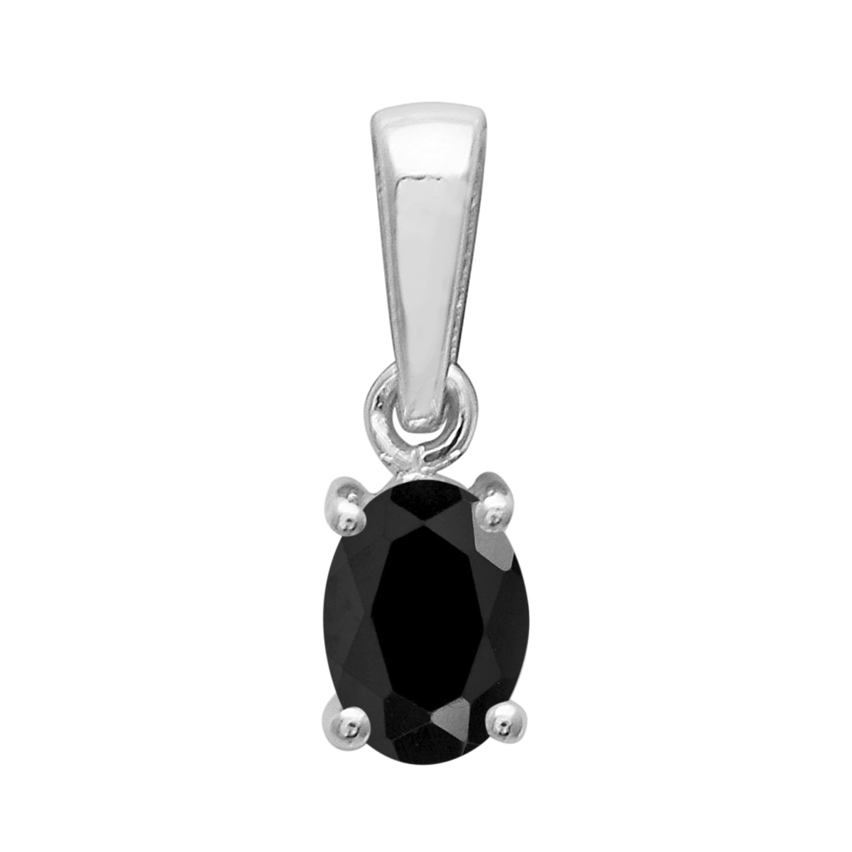 Multi Stone Oval Cut Pendant - Sterling Silver