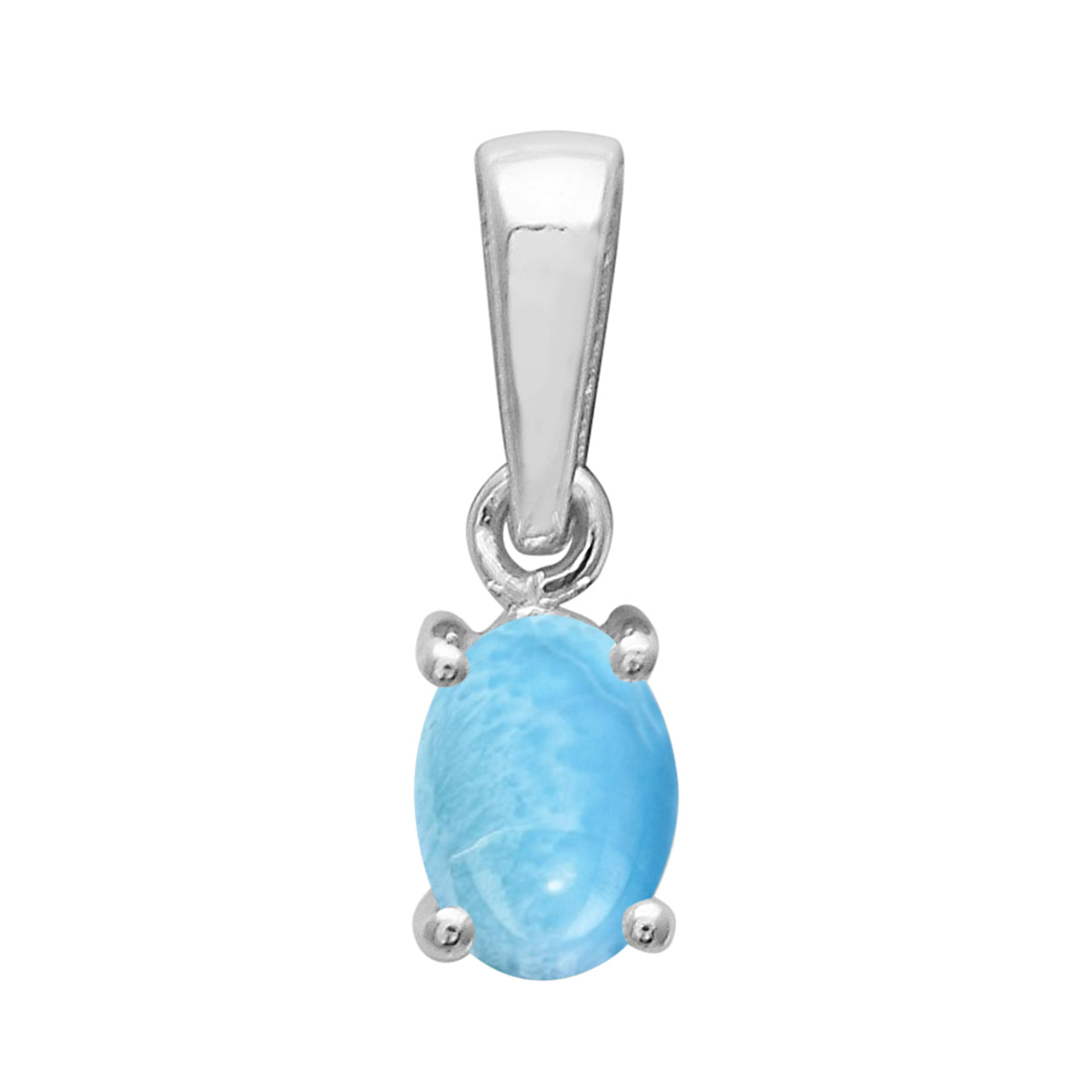 Multi Stone Oval Cut Pendant - Sterling Silver