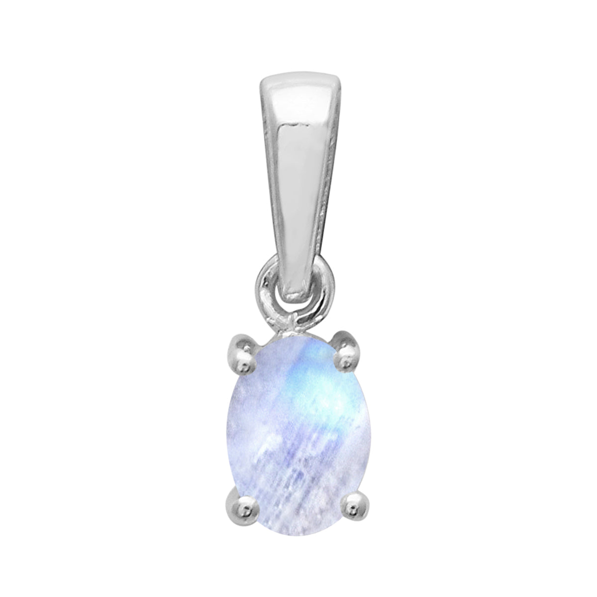 Multi Stone Oval Cut Pendant - Sterling Silver