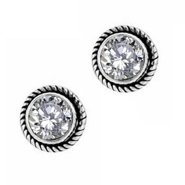 Vintage Round Shape Multi Choice Gemstone 925 Sterling Silver Earring