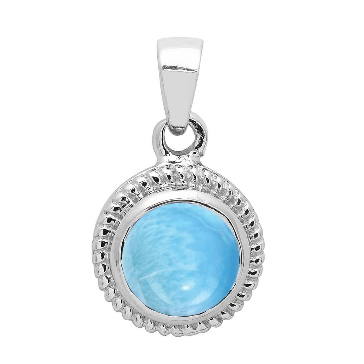 Multi Stone Round Amethyst Solitaire Pendant - Sterling Silver