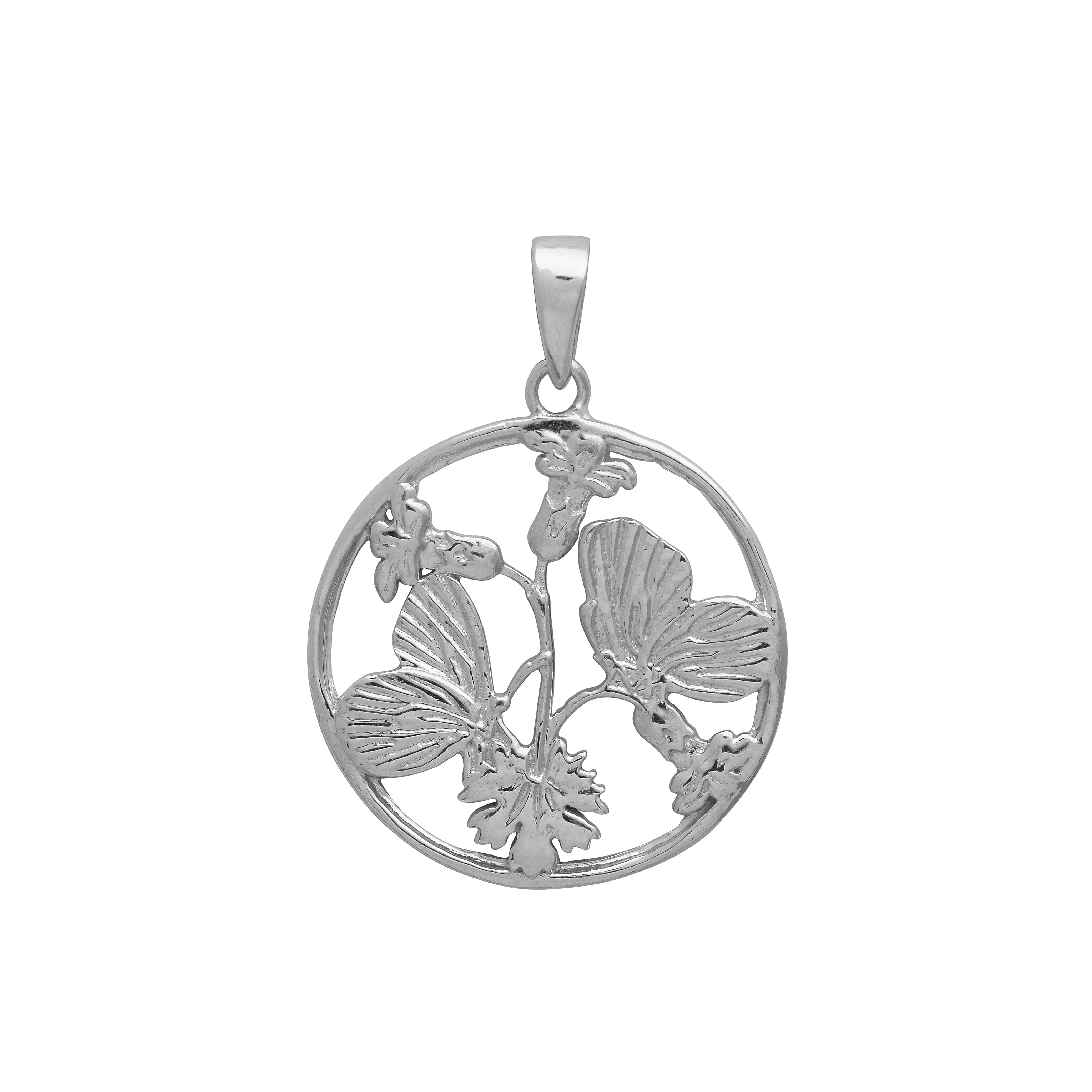 Butterfly Flower Pendant